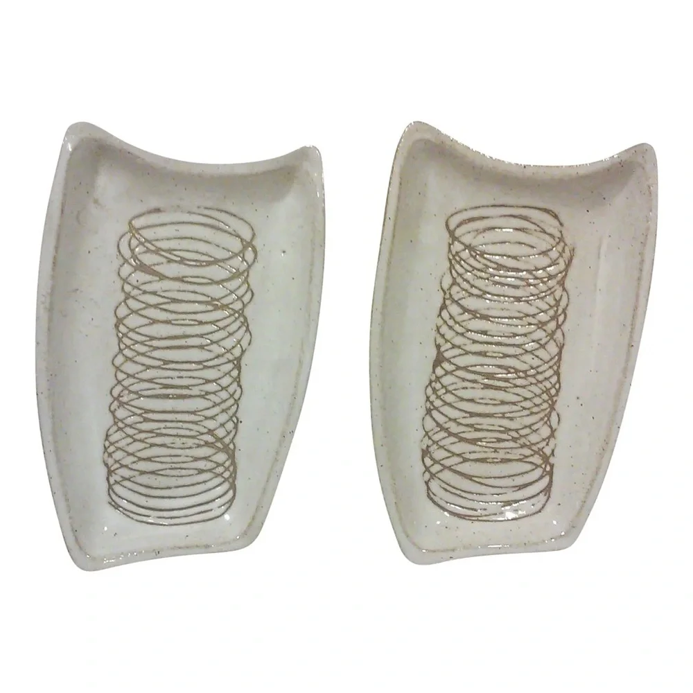 Mid-Century Martz Ceramic Asymmetrical Dishes-A Pair